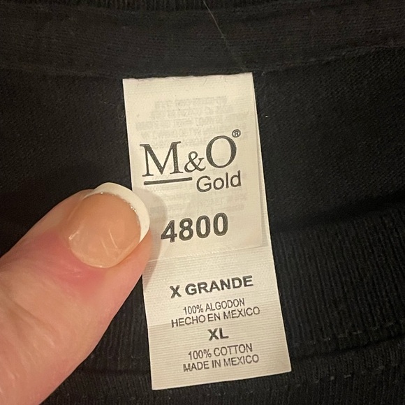 NWOT M&O Gold Black graphic T-Shirt Inspirational FAITH - Picture 3 of 4